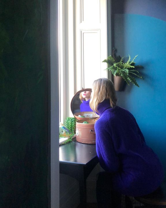 picture of Blue-Majorelle blue-Purple-Room-Window-Houseplant-Plant-Photography-House-1745975728896905