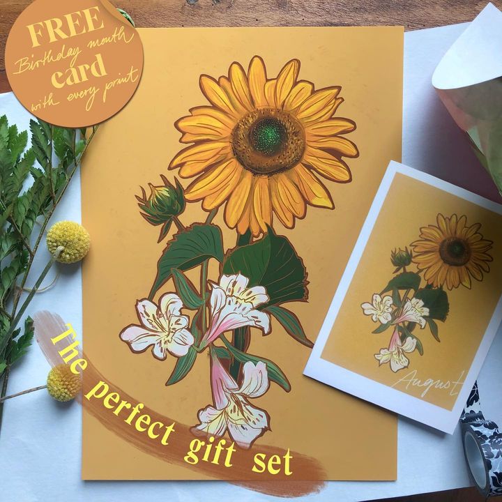 picture of Flower-Plant-Petal-Rectangle-Yellow-Font-Sunflower-Flowering plant-Happy-1949158011912008