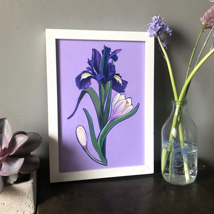 picture of Flower-Plant-Purple-Petal-Botany-Violet-Creative arts-Art-Picture frame-2020460314781777
