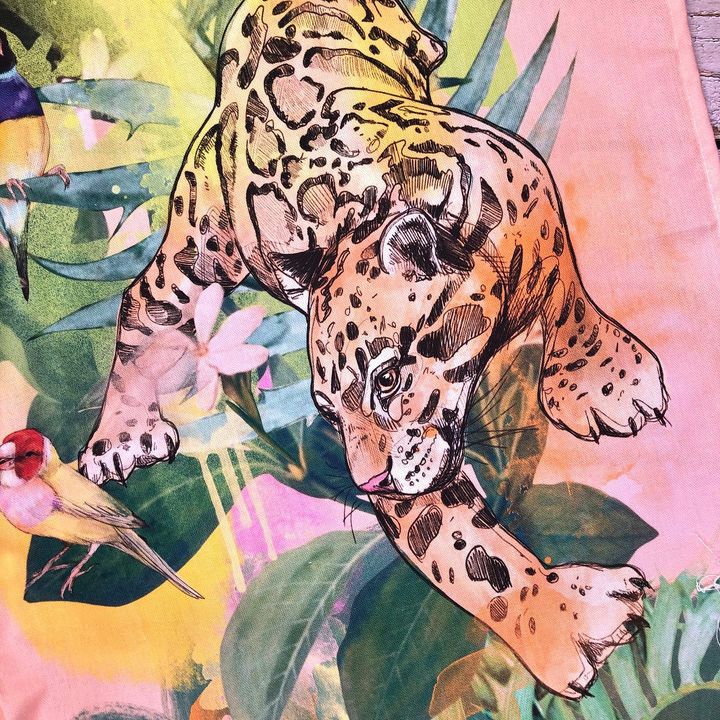 picture of Illustration-Felidae-Art-Organism-Jaguar-Big cats-Fiction-Fictional character-Plant-1678808272280318