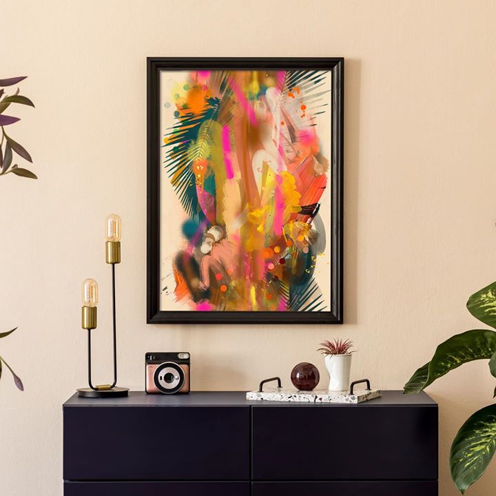 picture of Modern art-Wall-Room-Art-Painting-Feather-Rectangle-Picture frame-Interior design-1647511452076667