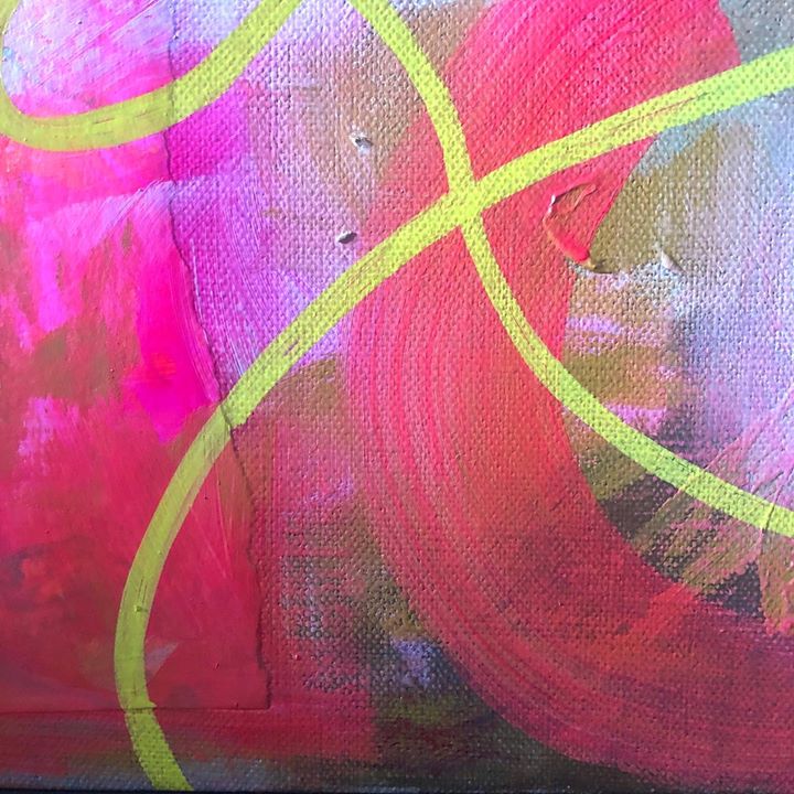 picture of Pink-Magenta-Painting-Modern art-Textile-Art-Acrylic paint-Colorfulness-Visual arts-1543339419160538