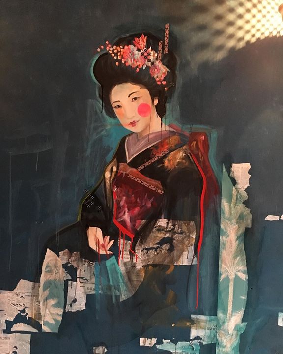 picture of Taiwanese opera-Hairstyle-Shimada-Art-Kimono-Costume-Black hair-Sakko-Illustration-1608475259313620